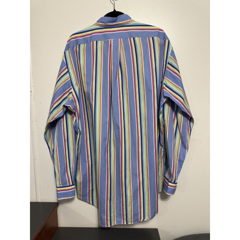 Ralph Lauren Mens Classic Fit Striped Button-Down Shirt Size 16.5/L - Picture 2 of 6